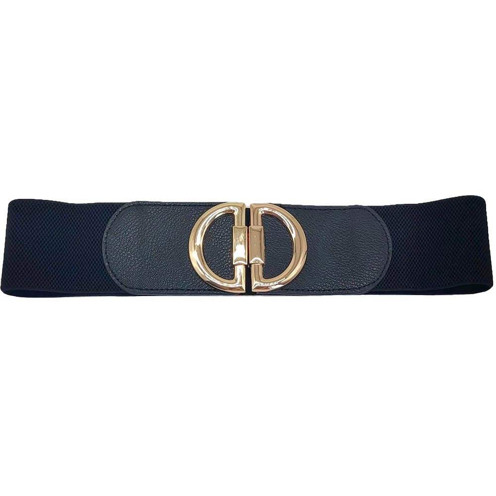 Double Half Open Circle Buckle Stretch Belt - Madeline Love - Flyclothing LLC