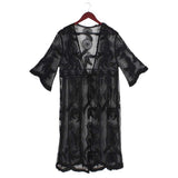 Dream Catcher Lace Long Cover Up Kimono Poncho - Madeline Love - Flyclothing LLC