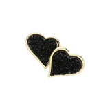 Druzy Heart Stud Earrings - Madeline Love - Flyclothing LLC