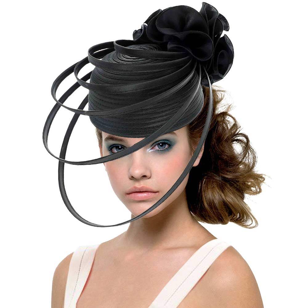 Fabric Pointed Elastic String Dressy Hat - Madeline Love - Flyclothing LLC