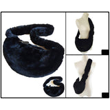 Faux Fur Fuzzy Plush Crossbody Bag - Madeline Love - Flyclothing LLC