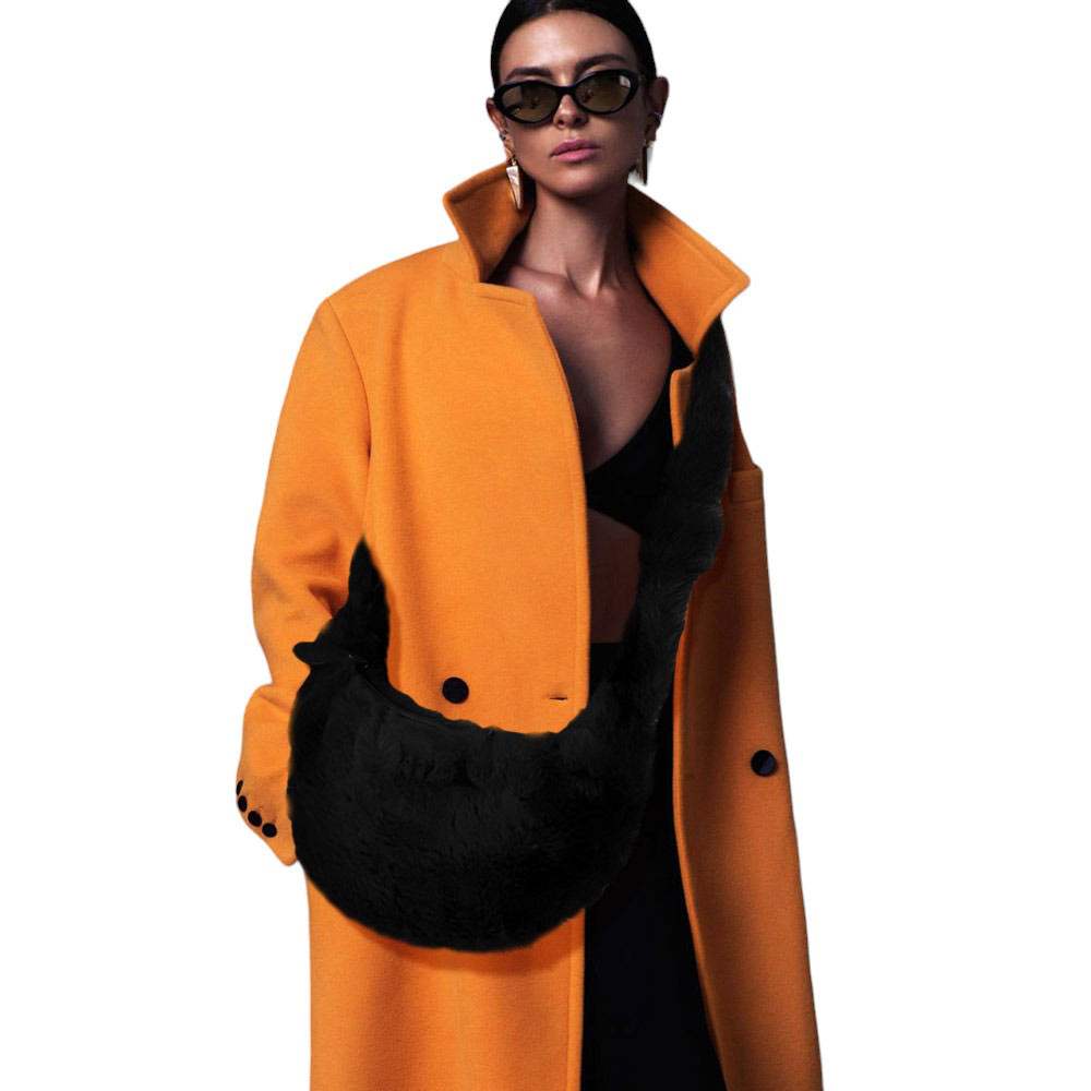 Faux Fur Fuzzy Plush Crossbody Bag - Madeline Love - Flyclothing LLC