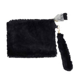 Faux Fur Tassel Pouch With Wristlet - Madeline Love - Flyclothing LLC