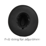 Faux Leather Band Solid Panama Hat - Madeline Love - Flyclothing LLC