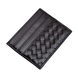 Faux Leather Basket Weave Card Holder Wallet - Madeline Love - Flyclothing LLC