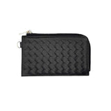 Faux Leather Basket Weave Flat Card Holder Wallet with Wristlet - Madeline Love - Flyclothing LLC