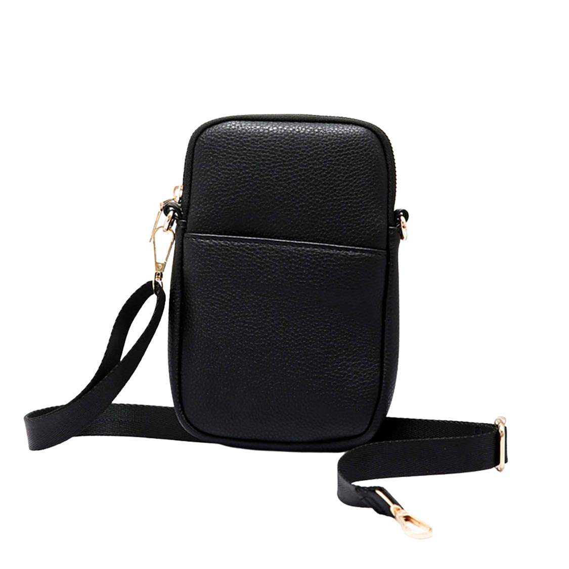 Faux Leather Rectangle Crossbody Bag - Madeline Love - Flyclothing LLC