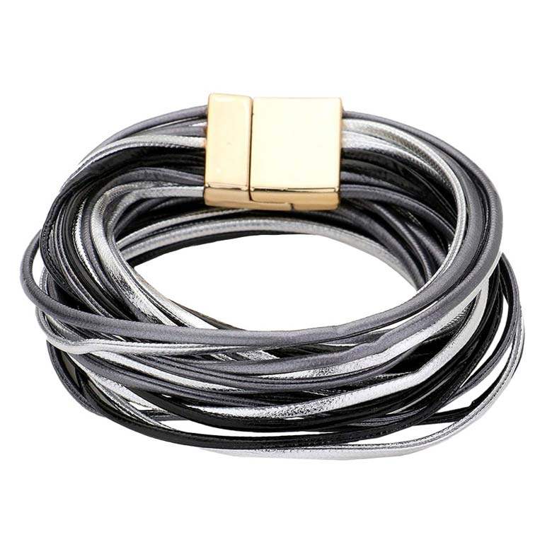 Faux Leather Wrap Bracelet - Madeline Love - Flyclothing LLC