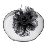Feather Mesh Flower Fascinator Headband - Madeline Love - Flyclothing LLC