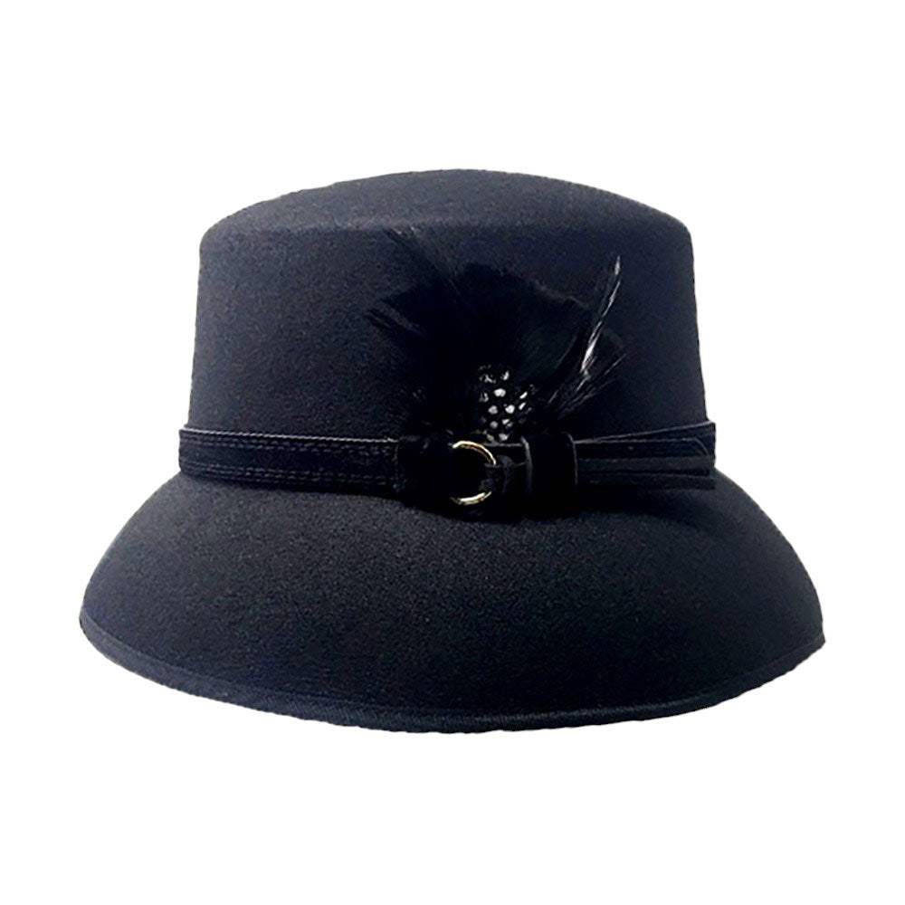 Feather Pointed Felt Hat - Madeline Love - Flyclothing LLC