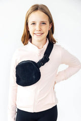 Black Fleece Belt Bag - Mila & Rose ® - Flyclothing LLC
