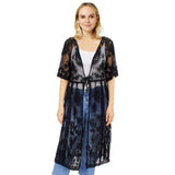 Flower Vintage Lace Long Cover Up Kimono Poncho - Madeline Love - Flyclothing LLC