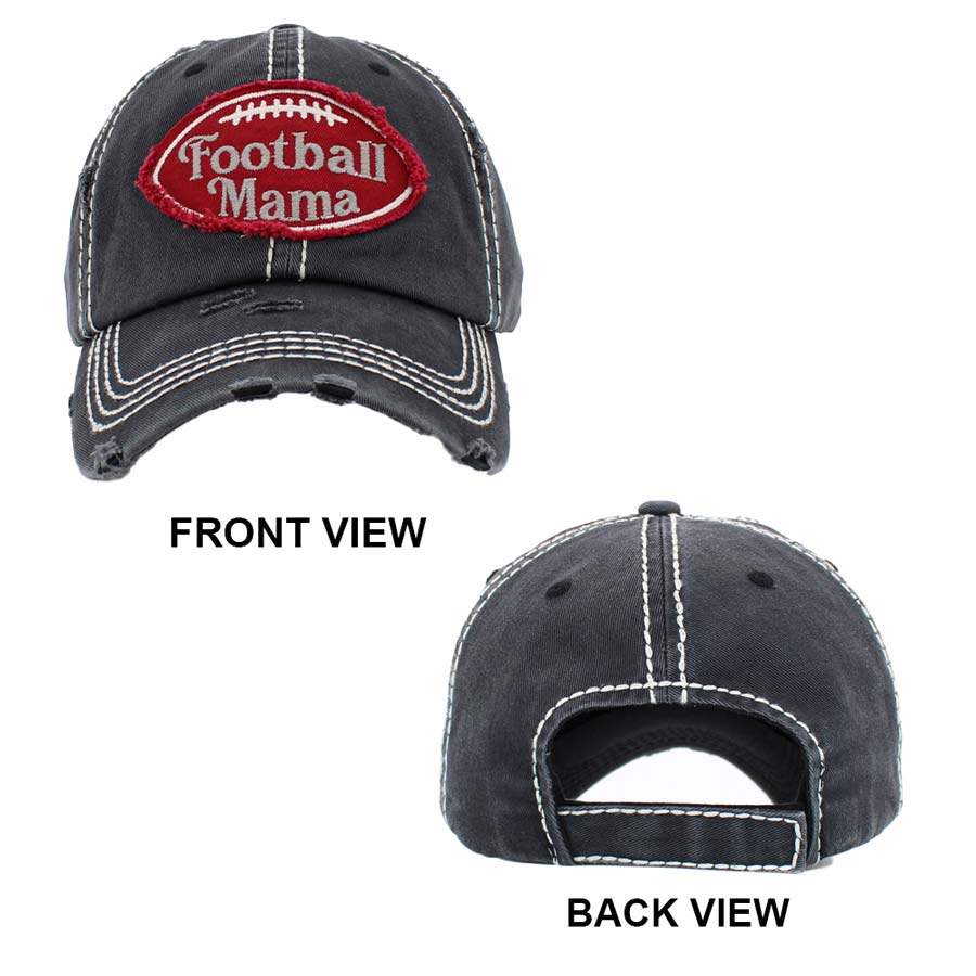 Football Mama Vintage Baseball Cap - Madeline Love - Flyclothing LLC