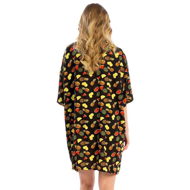 Fruit Print Cover Up Poncho Kimono - Madeline Love - Flyclothing LLC