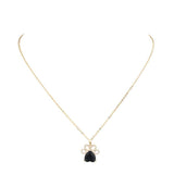 Glittered Heart Pointed Paw Pendant Necklace - Madeline Love - Flyclothing LLC