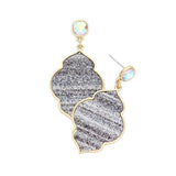 Glittered Petal Dangle Earring - Madeline Love - Flyclothing LLC