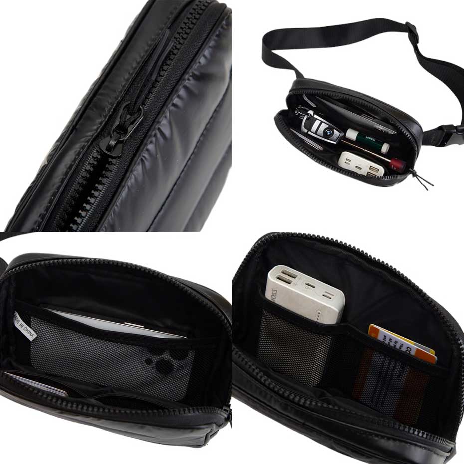 Glossy Puffer Rectangle Sling Bag Fanny Bag Belt Bag - Madeline Love - Flyclothing LLC