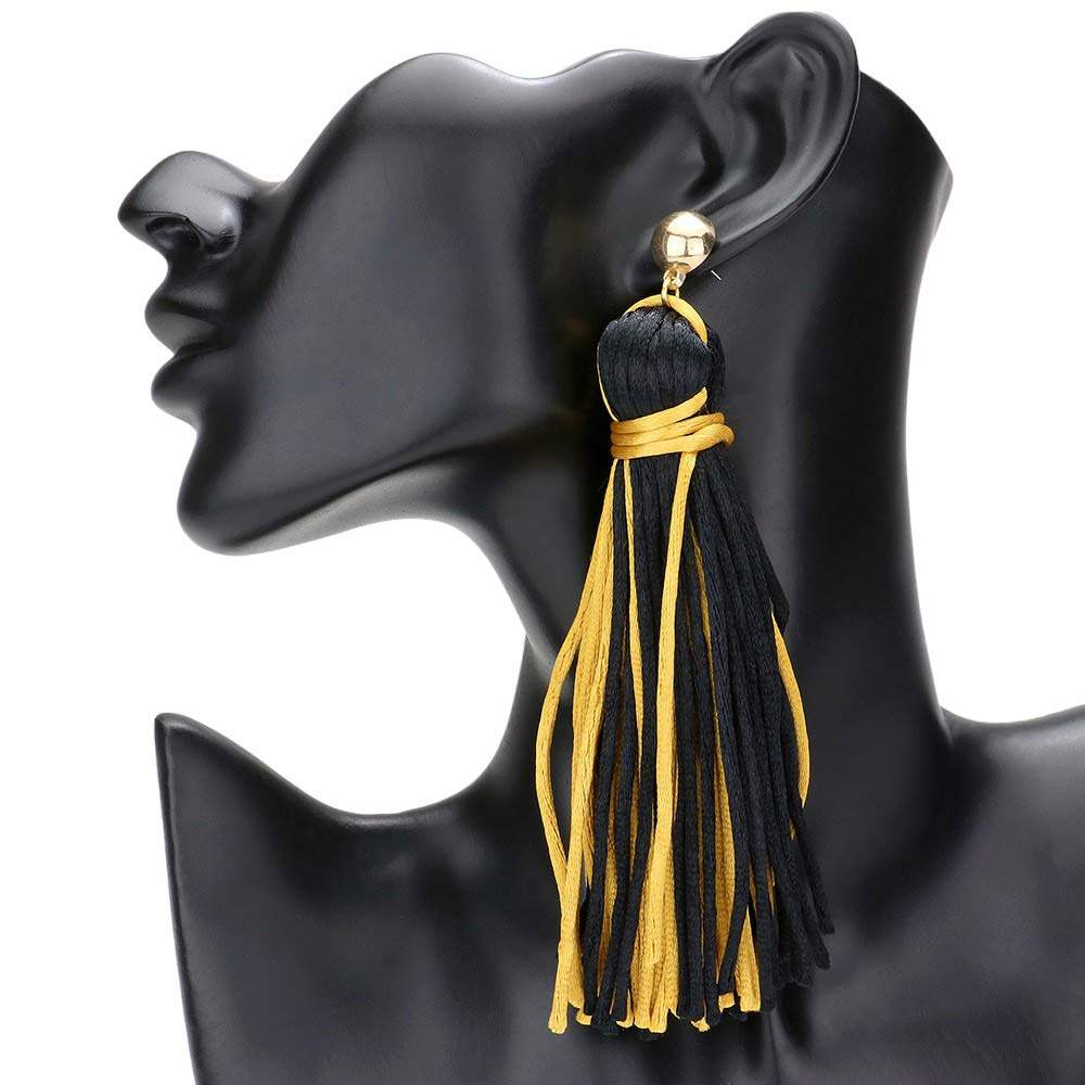 Yarn Tassel Dangle Earrings - Madeline Love - Flyclothing LLC