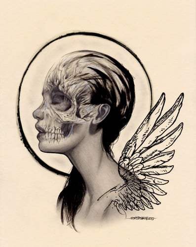 Black Market Art Company Black Halo Rising Print - Black Market Art Company - Flyclothing LLC