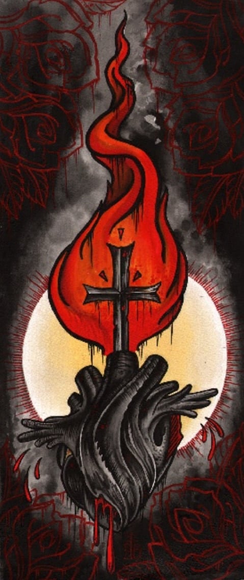 Black Market Art Company Black Heart Print