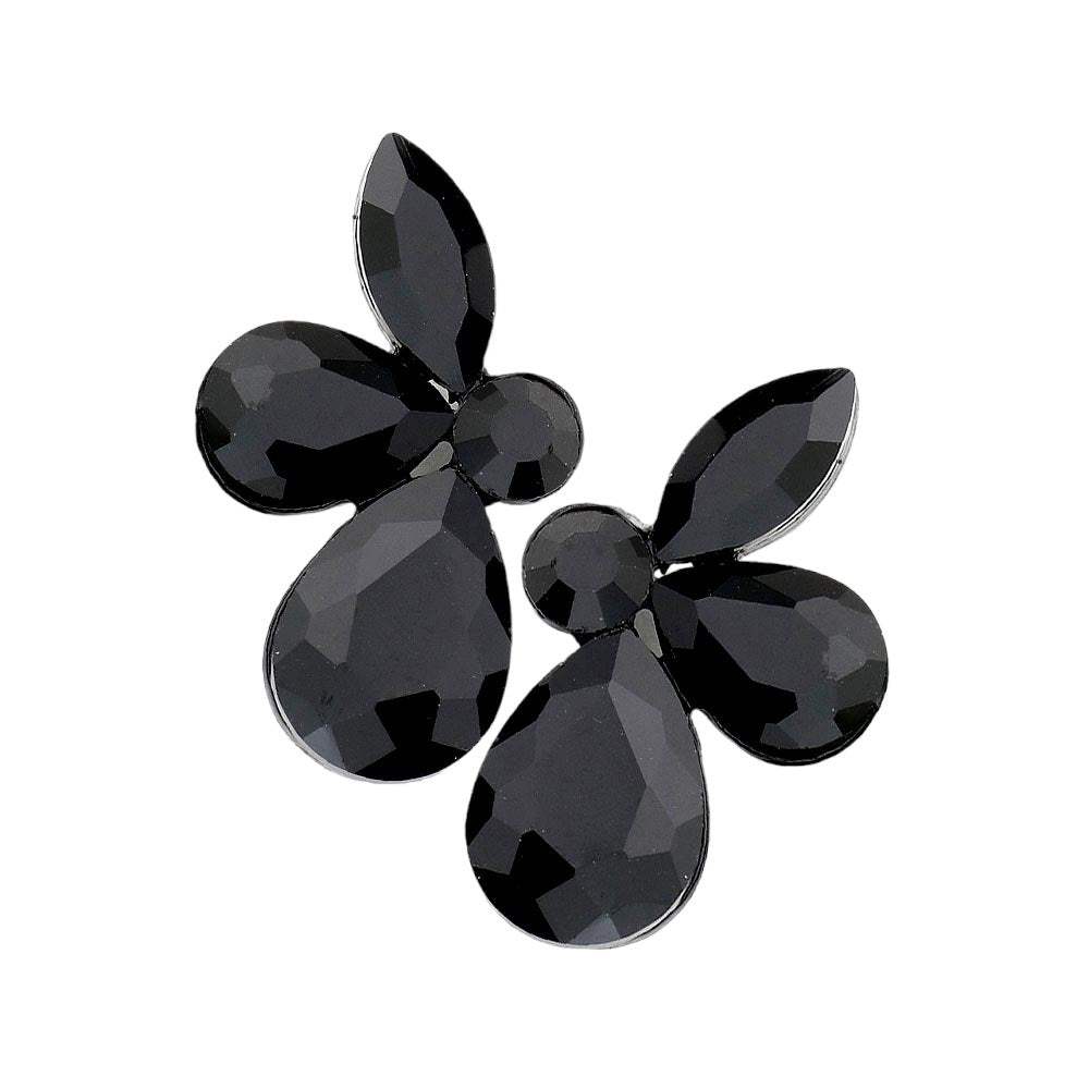 Teardrop Marquise Stone Cluster Evening Earrings - Madeline Love - Flyclothing LLC