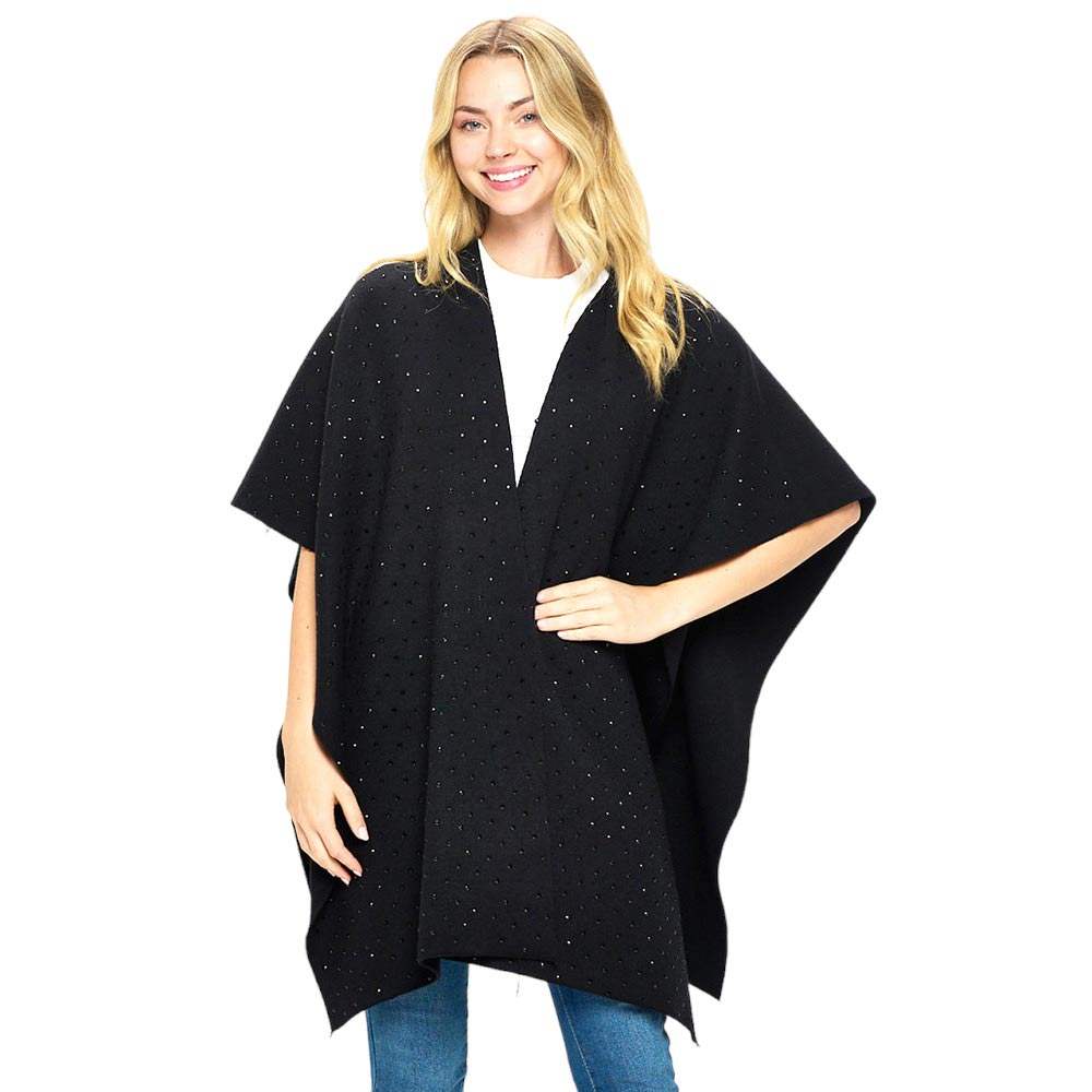 Bling Solid Ruana Poncho - Madeline Love - Flyclothing LLC