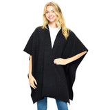 Bling Solid Ruana Poncho - Madeline Love - Flyclothing LLC