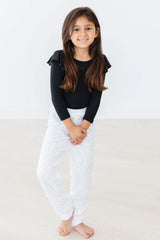 Black L/S Flutter Sleeve Leotard - Mila & Rose ® - Flyclothing LLC