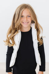 Black L/S Ruffle Tee - Mila & Rose ® - Flyclothing LLC