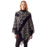 Leopard Patterned Poncho - Madeline Love - Flyclothing LLC