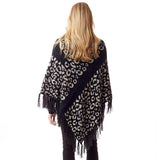 Leopard Patterned Poncho - Madeline Love - Flyclothing LLC