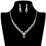 Marquise Stone Accented Rhinestone Necklace - Madeline Love - Flyclothing LLC