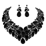 Marquise Stone Cluster Accented Evening Necklace - Madeline Love - Flyclothing LLC
