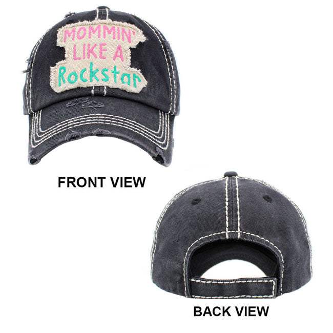 Mommin Like A Rockstar Message Vintage Baseball Cap - Madeline Love - Flyclothing LLC