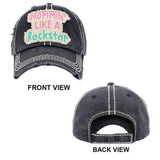 Mommin Like A Rockstar Message Vintage Baseball Cap - Madeline Love - Flyclothing LLC