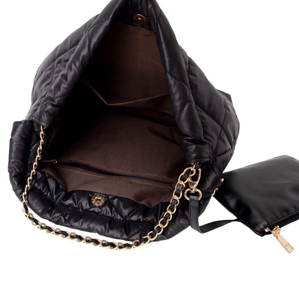 Padded Adjustable Metal Strap Shoulder Bag - Madeline Love - Flyclothing LLC