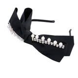 Pearl Stone Embellished Bow Headband - Madeline Love - Flyclothing LLC