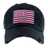 American USA Flag Vintage Baseball Cap - Madeline Love - Flyclothing LLC