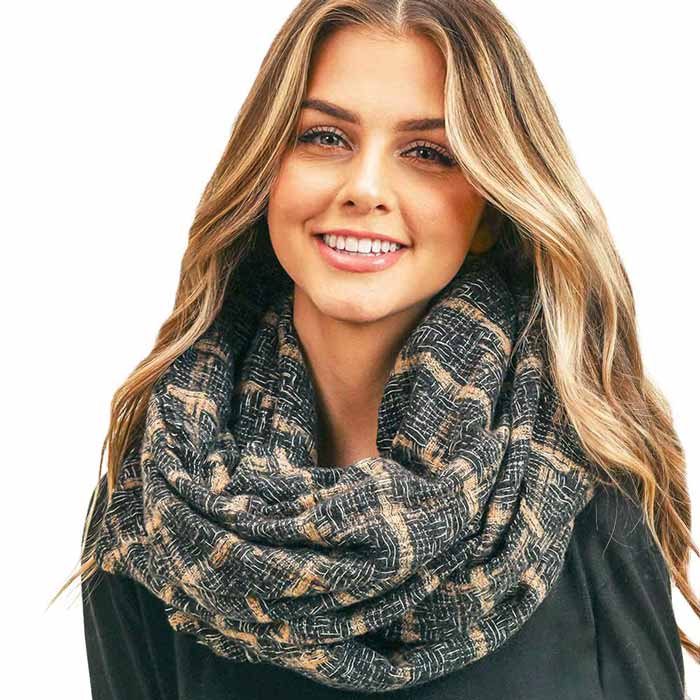Plaid Check Infinity Scarf - Madeline Love - Flyclothing LLC