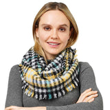 Plaid Check Patterned Infinity Scarf - Madeline Love - Flyclothing LLC