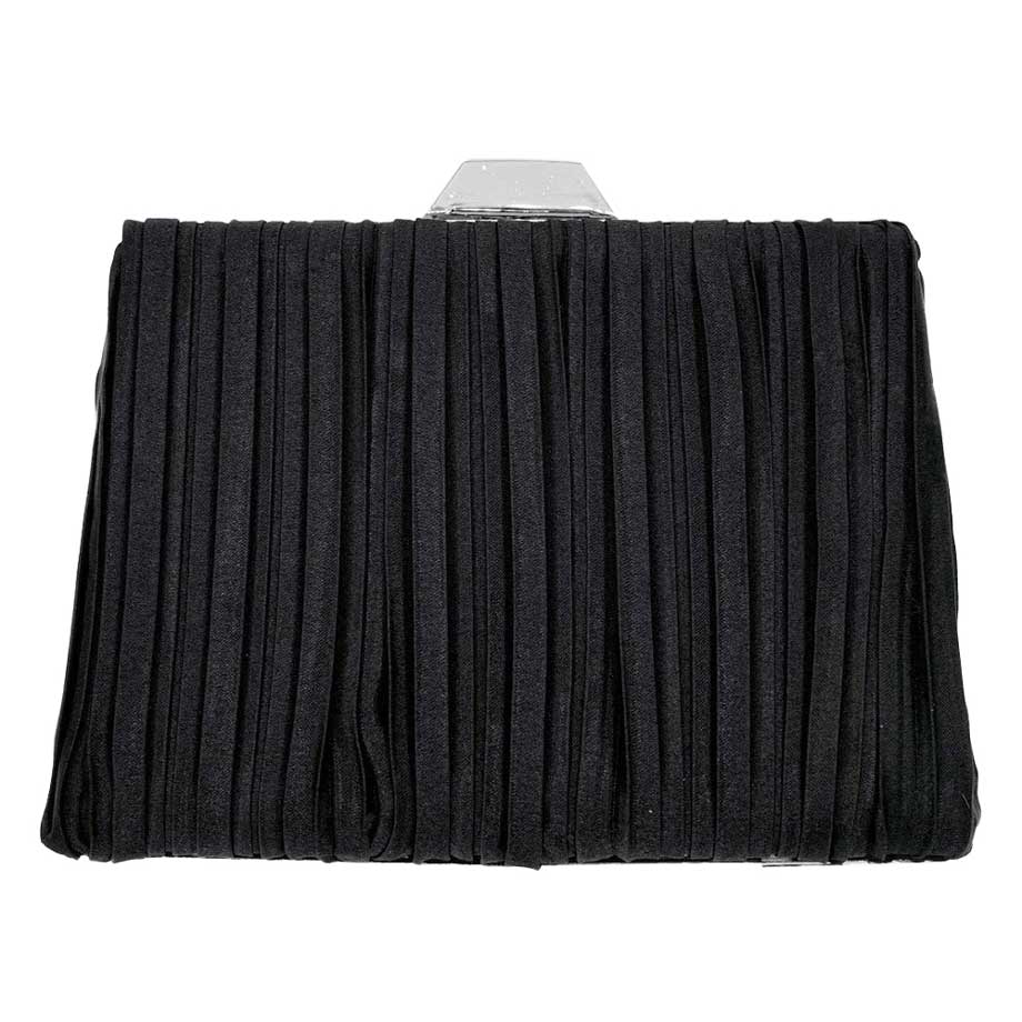 Pleated Evening Clutch Crossbody Bag - Madeline Love - Flyclothing LLC