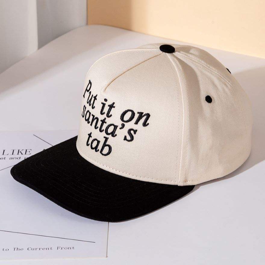 Put It On Santas Tap Message Embroidered Five Panel Canvas Snapback Baseball Cap - Madeline Love - Flyclothing LLC