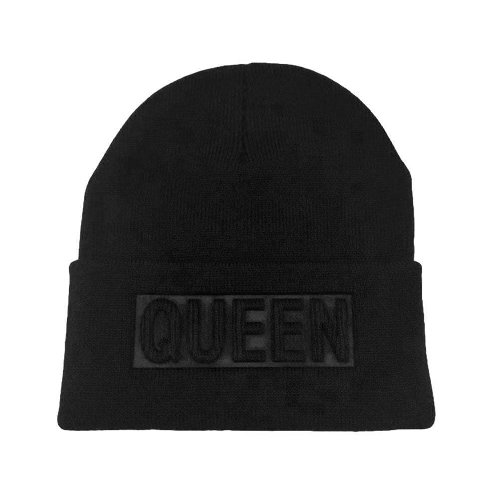 Queen Message Solid Knit Beanie Hat - Madeline Love - Flyclothing LLC