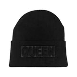 Queen Message Solid Knit Beanie Hat - Madeline Love - Flyclothing LLC