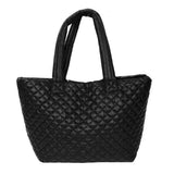 Quilted Padded Puffer Tote Bag - Madeline Love - Flyclothing LLC