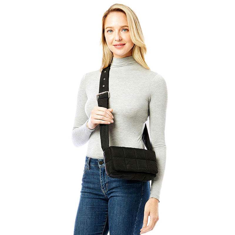 Quilted Puffer Crossbody Bag - Madeline Love - Flyclothing LLC