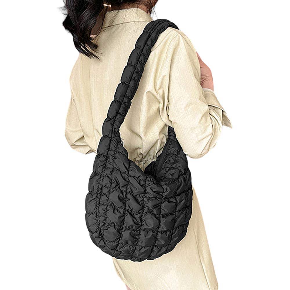 Quilted Puffer Tote Shoulder Bag - Madeline Love - Flyclothing LLC