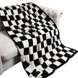 Reversible Checkerboard Patterned Throw Blanket - Madeline Love - Flyclothing LLC