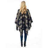 Reversible Snowflake Pattern Ruana - Madeline Love - Flyclothing LLC