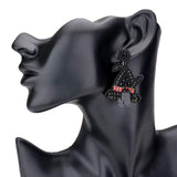 Rhinestone Beaded Witch Hat Dangle Earrings - Madeline Love - Flyclothing LLC